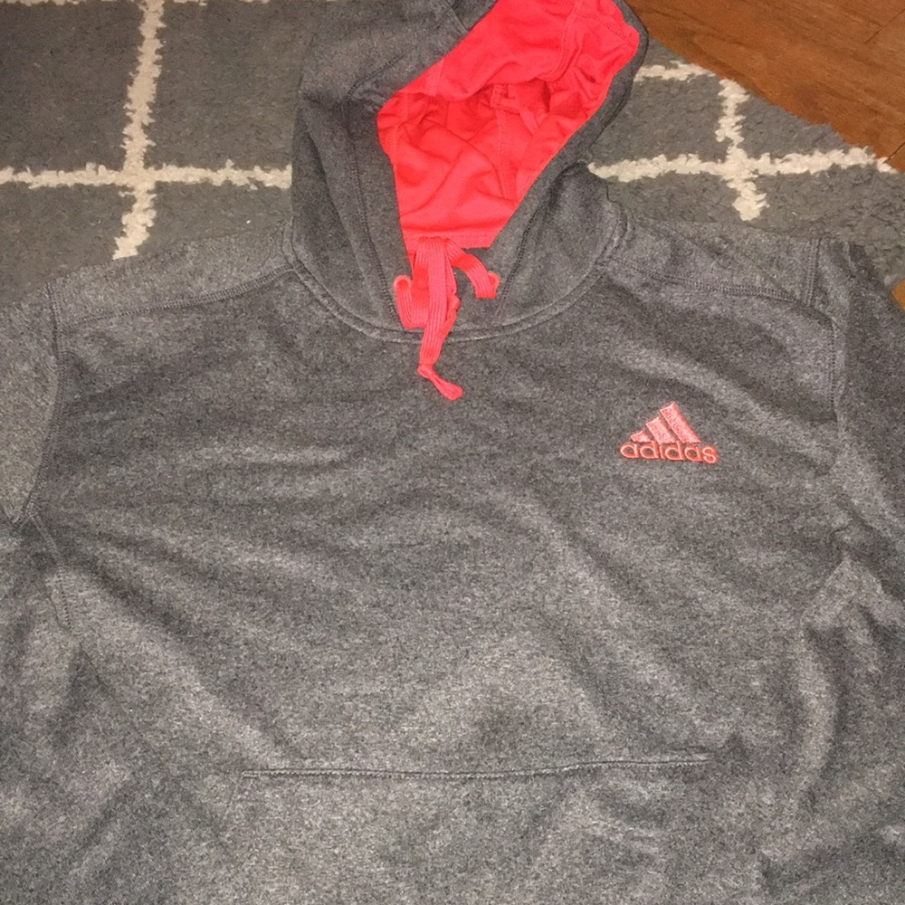 Gray adidas hoodie